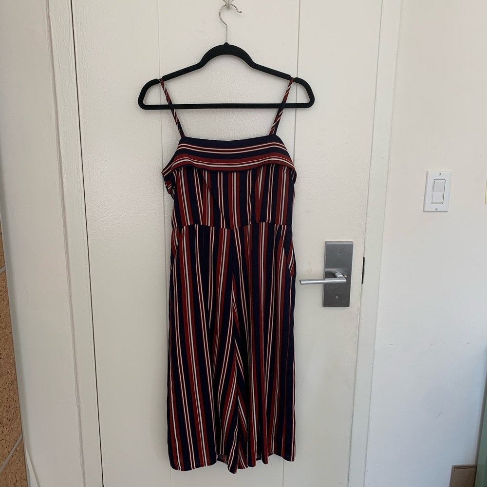 Striped Wide Leg Jumpsuit